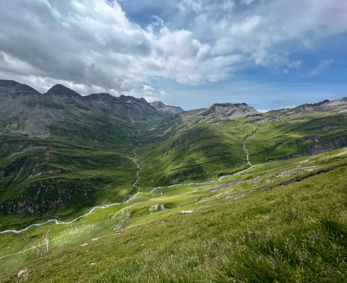 Leitertal mit Leiterbach und Glatzbach am 4. Tag der Alpenüberquerung